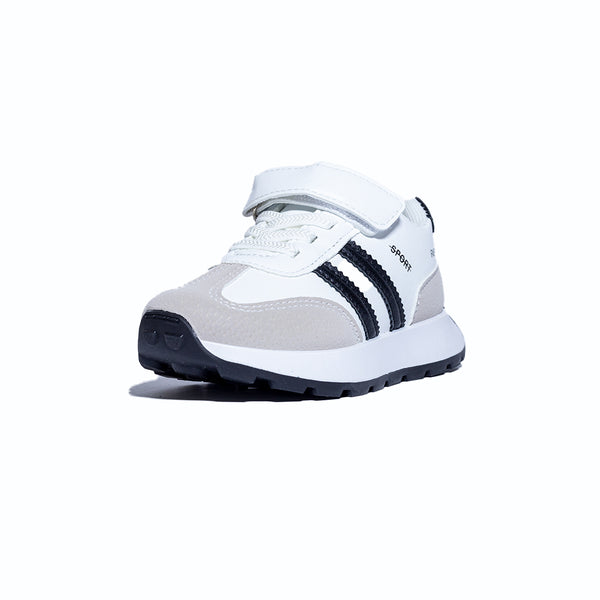Boys’ Sneakers with Side Stripes & Velcro